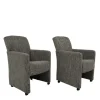 2 x Eetkamerstoel Morris zwart/wit