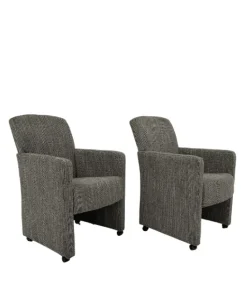 2 x Eetkamerstoel Morris zwart/wit