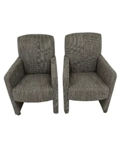2 x Eetkamerstoel Morris zwart/wit