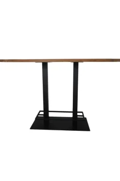 Bartafel teak houten blad en metalen poot