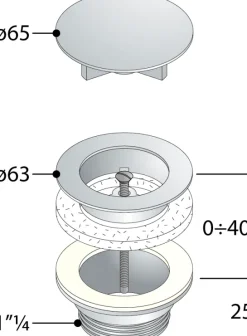 Chrome Afvoerplug