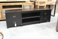 Donker houten televisiemeubel