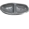 Dubbele rivierkei wasbak 100 cm