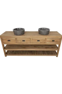 Groot Teakhouten Badkamermeubel – 200 cm