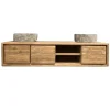 Hangend teak badkamermeubel 180 cm