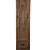 Hoge smalle rustieke teak houten badkamer kast 40x40x200 cm