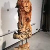 Indiaan uit wortel teak hout gesneden 210cm