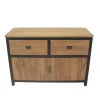 Industrieel dressoir ruw teakhout