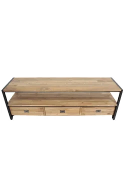 Industrieel tv meubel teak hout