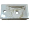 Klein Marmeren Toiletwasbakje – Crème Wit/Beige
