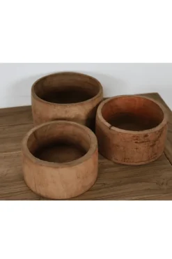 Kleine houten schaaltjes theelicht houders