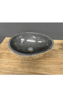 Kleine Ronde Twin Set Rivierkeien Wasbakken – Set van 2