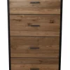 Ladekast van Teakhout met Metaal 60x45x110 cm