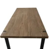 Massieve Teakhouten Eettafel met Metalen U-Poten – Uniek Design