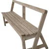 Oud Houten Schoolbankje met Rugleuning – 182x53x85 cm