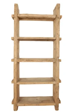 Oud robuuste Houten Boekenkast / Rek – Hoog