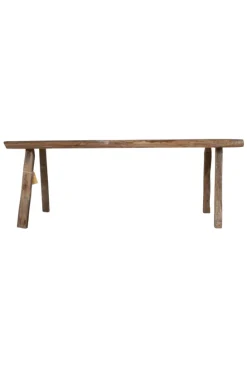 Oud teak houten bankje 130x31x45 cm