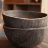 Oude houten schaal bruin
