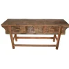 Oude houten sidetable