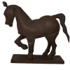 Paarden beeld geroest metaal 70 cm