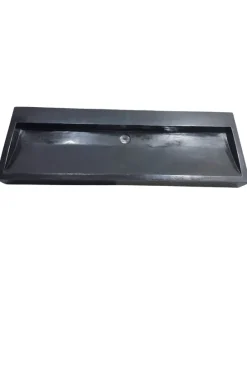 Rechthoekige Grote Zwarte Wasbak 120x40x10 cm