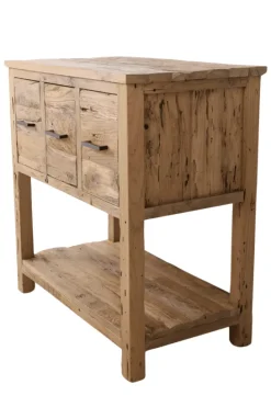 Robuust ruw teak badkamermeubel