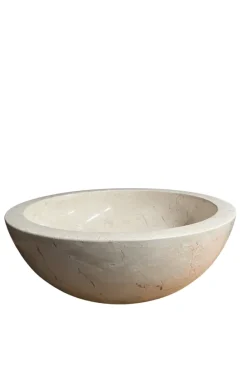 Ronde Marmeren Wasbak – Beige / Crème D 40 cm
