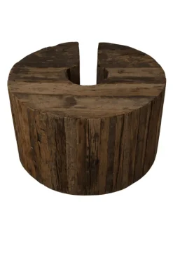 Ronde stoere grove salontafel
