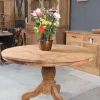 Ronde teak eettafel klassieke poot