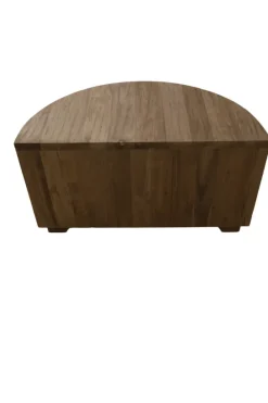 Ronde Teakhouten Salontafel – Uitschuifbaar & Met Plankjes