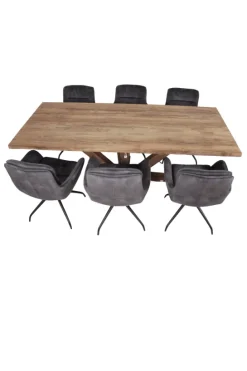 Ruwe stoere eettafel 220 cm