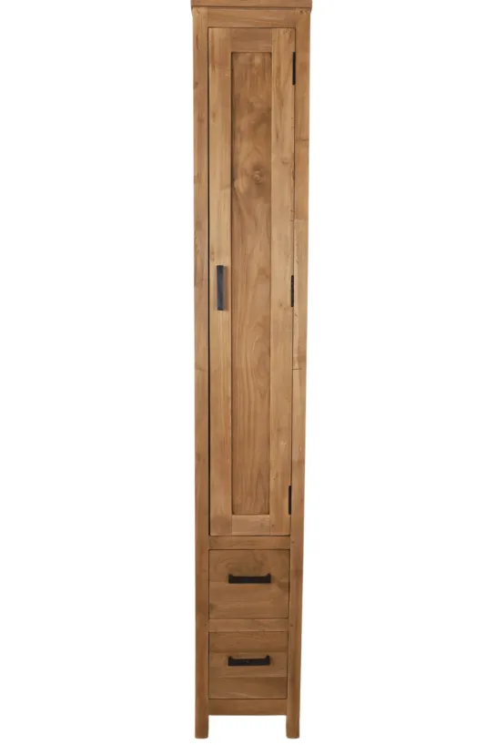 Smalle teakhouten badkamer kast 30x40x200 cm