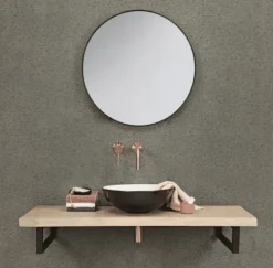 spiegel rond – 65 x 65 cm – zwart