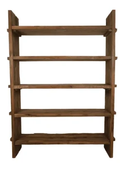 Stoer boekenrek oud hout