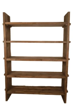 Stoer boekenrek oud hout