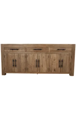 Stoer robuust dressoir teak hout 200 cm
