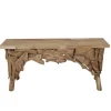 Stoere grove teak houten side table 160 cm