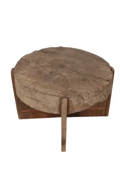Stoere ronde bijzettafel