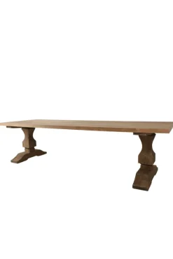 Teak eettafel 300cm met kasteel poten