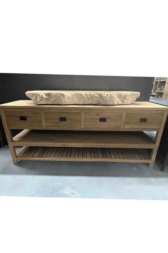 Teak groot badkamermeubel 2 meter