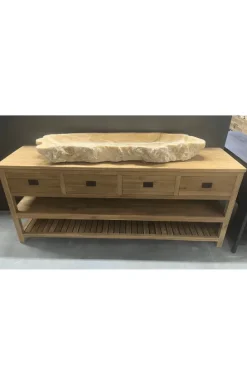 Teak groot badkamermeubel 2 meter