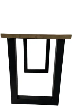 Teak houten bartafel met metalen poten