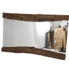 Teak houten boomstamrand spiegel 150 cm