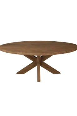 Teak houten eettafel 180 cm met houten poot