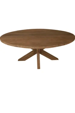 Teak houten eettafel 180 cm met houten poot
