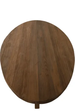 Teak houten eettafel 180 cm met houten poot