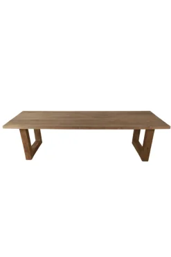 Teak houten eettafel met U poten