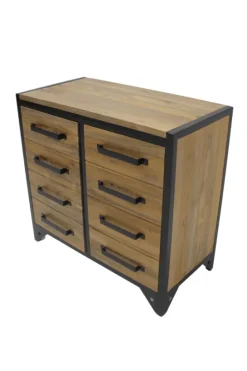 Teak houten klein dressoir industrieel