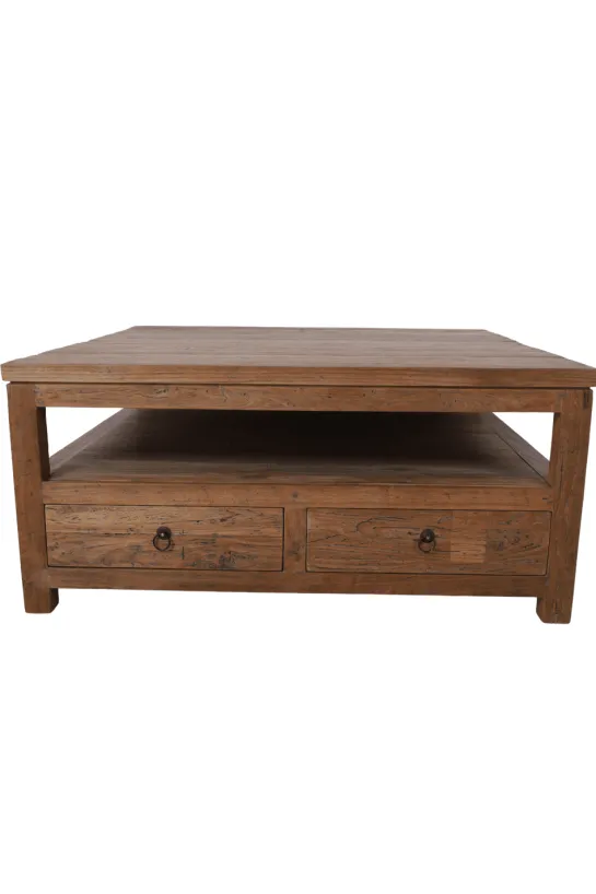 Teak houten salontafel met lade