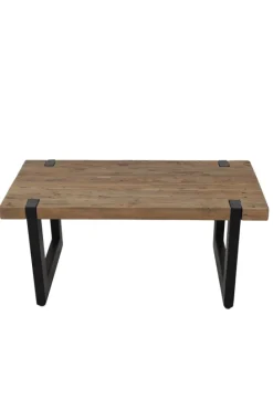 Teak houten salontafel poten door het blad